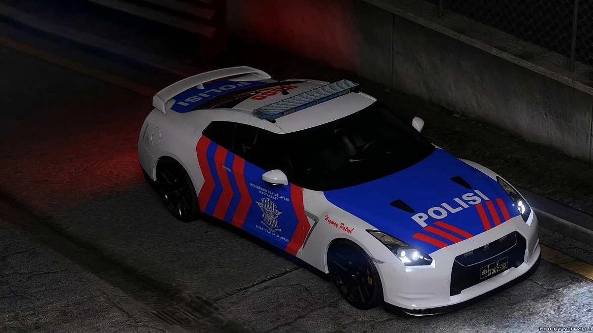 Nissan GT-R R35 Patrouille de Police Indonésienne / GTA 5