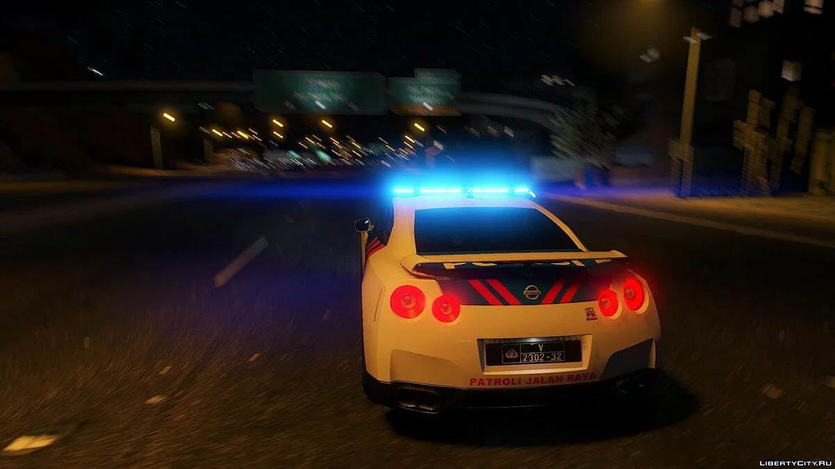 Nissan GT-R R35 Patrouille de Police Indonésienne / GTA 5
