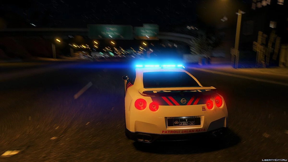 Nissan GT-R R35 Indonesian Police Highway Patrol [FINAL] / GTA 5