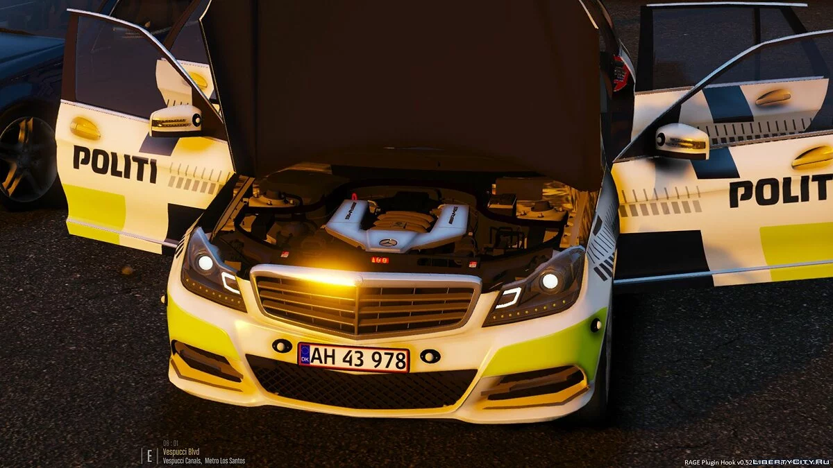 2012 مرسيدس C-class Estate - حزمة شرطة دنماركية [ELS] [BETA] / جي تي أي 5