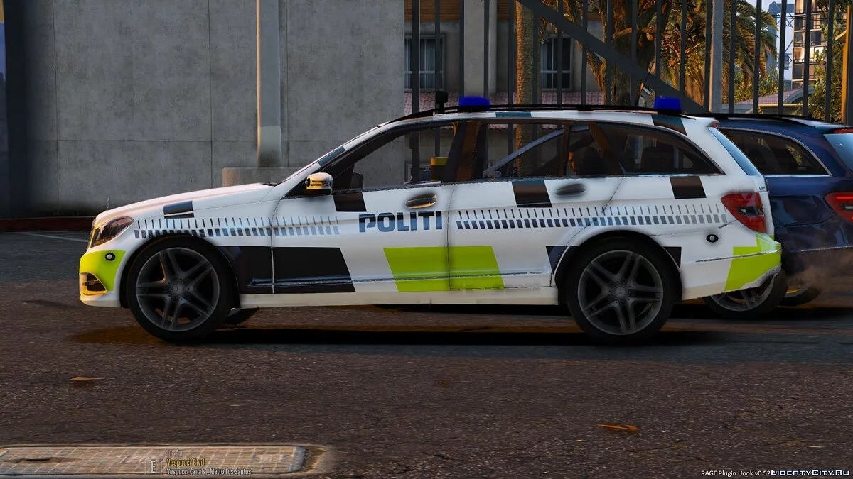 2012 مرسيدس C-class Estate - حزمة شرطة دنماركية [ELS] [BETA] / جي تي أي 5