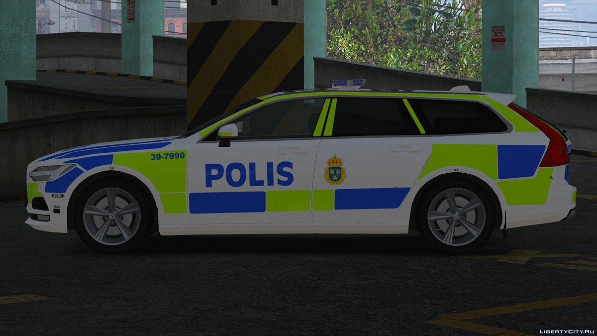 Download 2017 Volvo V90 Swedish Police Els 10 For Gta 5 