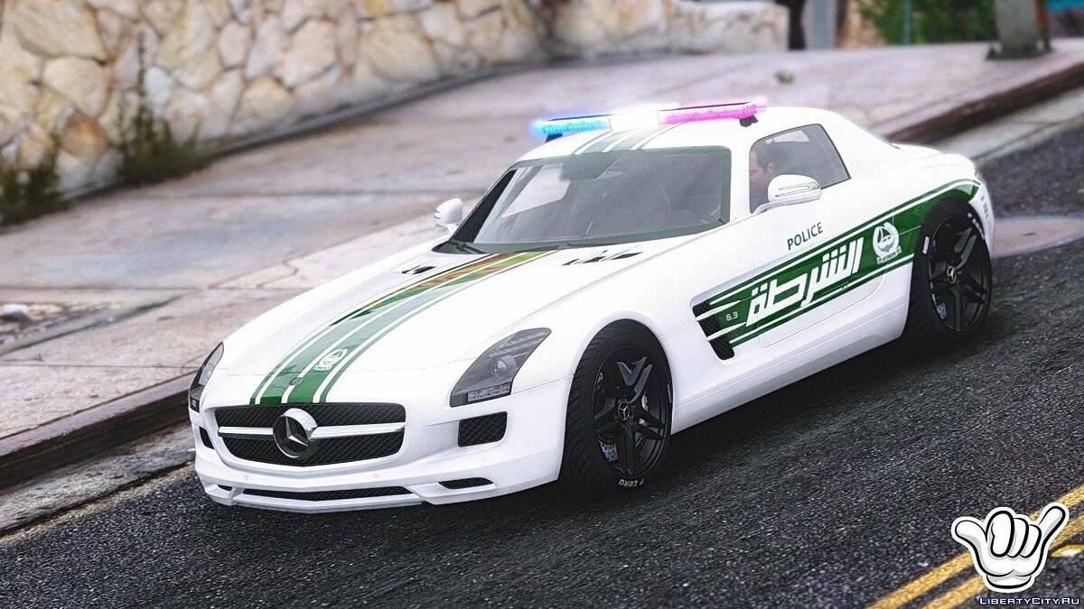 Mercedes-Benz SLS AMG Policía de Dubái [Add-On / Reemplazo] 1.1 / GTA 5