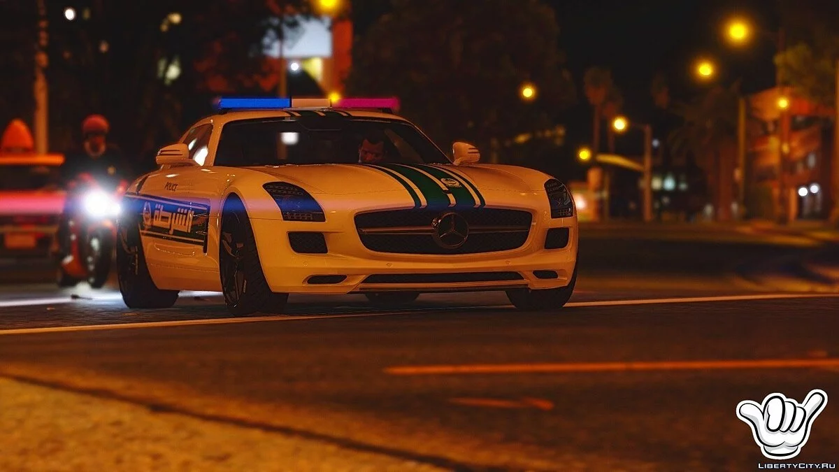 Mercedes-Benz SLS AMG Policía de Dubái [Add-On / Reemplazo] 1.1 / GTA 5