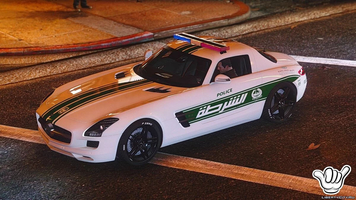 Mercedes-Benz SLS AMG Policía de Dubái [Add-On / Reemplazo] 1.1 / GTA 5