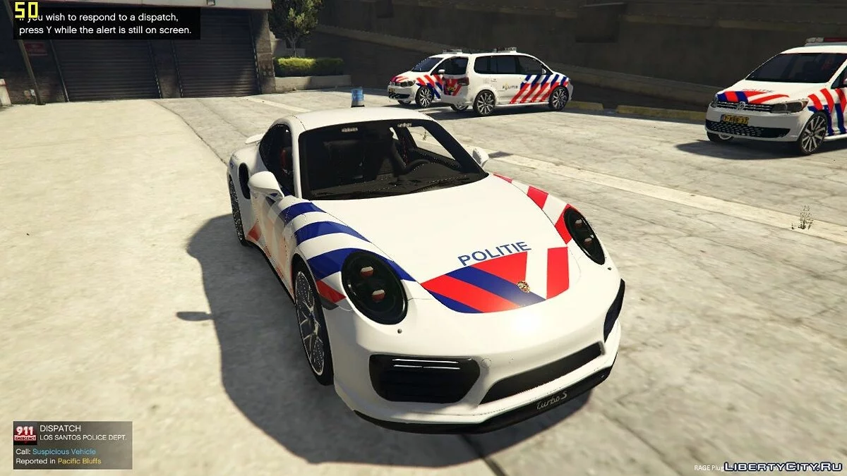 Поліцейський Porsche 911 S TURBO (Нідерландська поліція) 1.0 / GTA 5