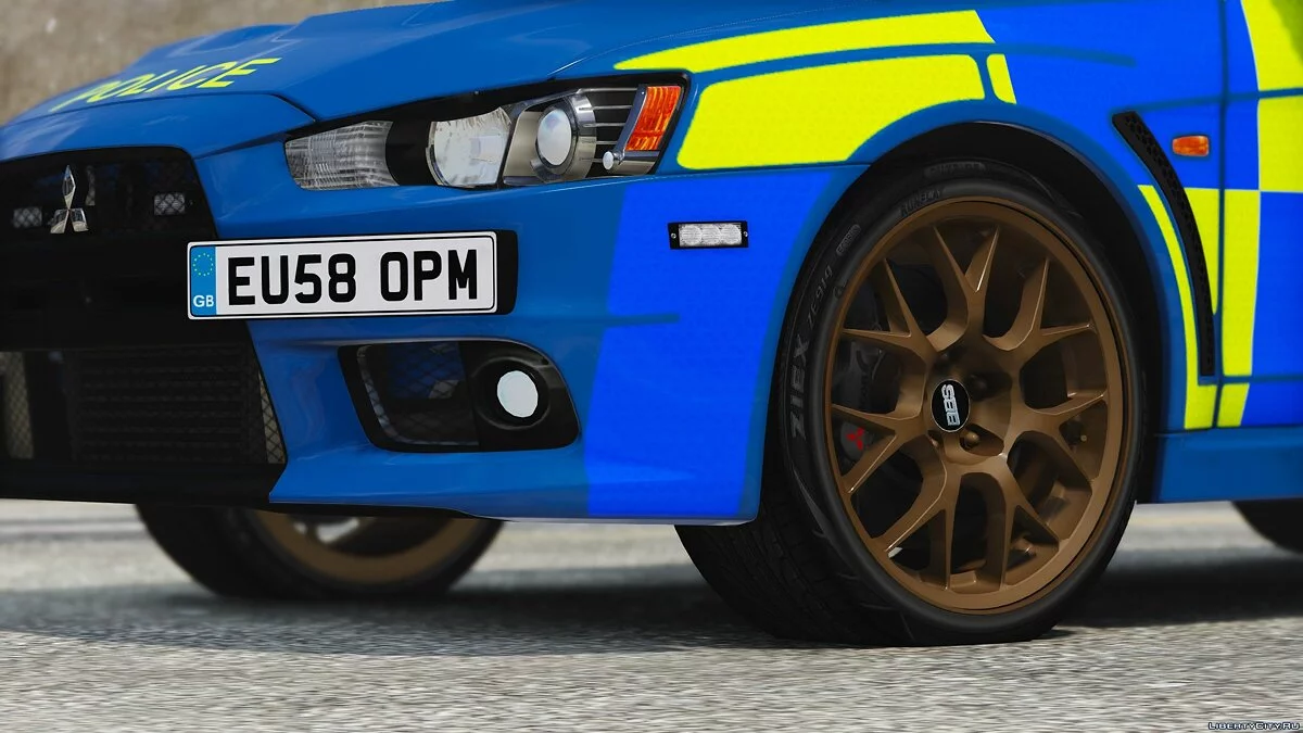 Поліцейський Mitsubishi Evo X (ELS увімкнено) [Замінити] V1 / GTA 5