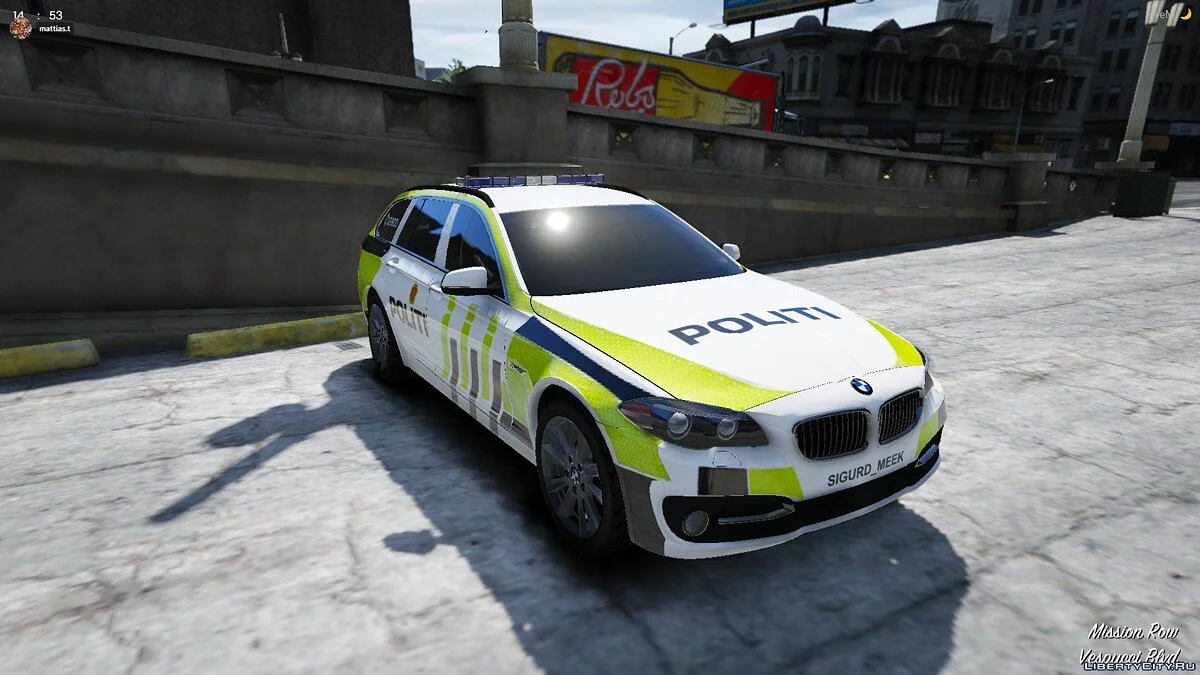 Voiture de police BMW 530d norvégienne // Voiture de police BMW 530d norvégienne 1.0 / GTA 5