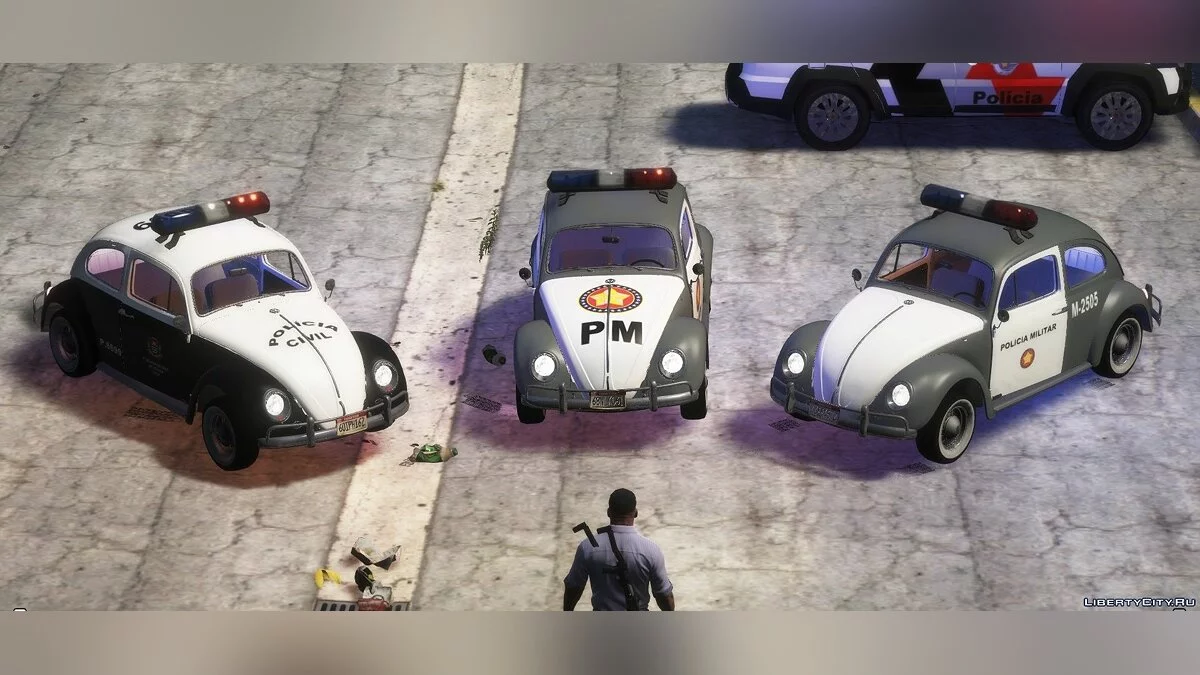 Поліцейський Volkswagen Beetle/Fusca PMESP [Дощовики][Прилади][Ліврея] 1.1 / GTA 5