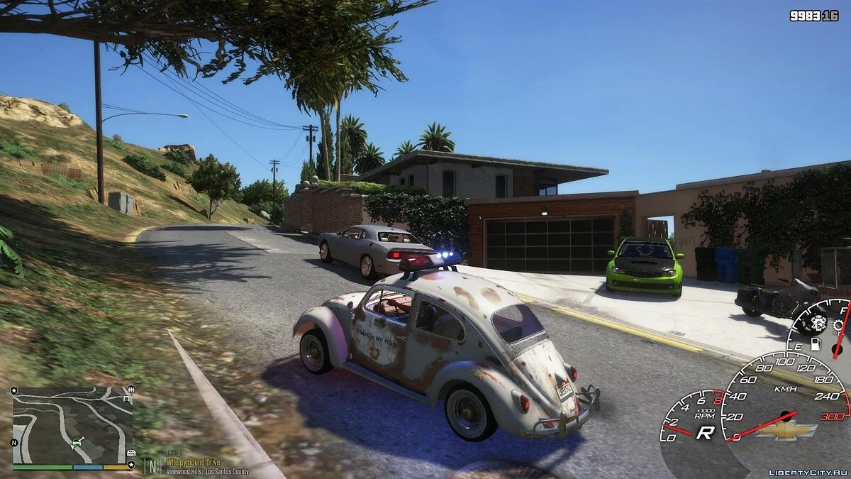 Поліцейський Volkswagen Beetle/Fusca PMESP [Дощовики][Прилади][Ліврея] 1.1 / GTA 5