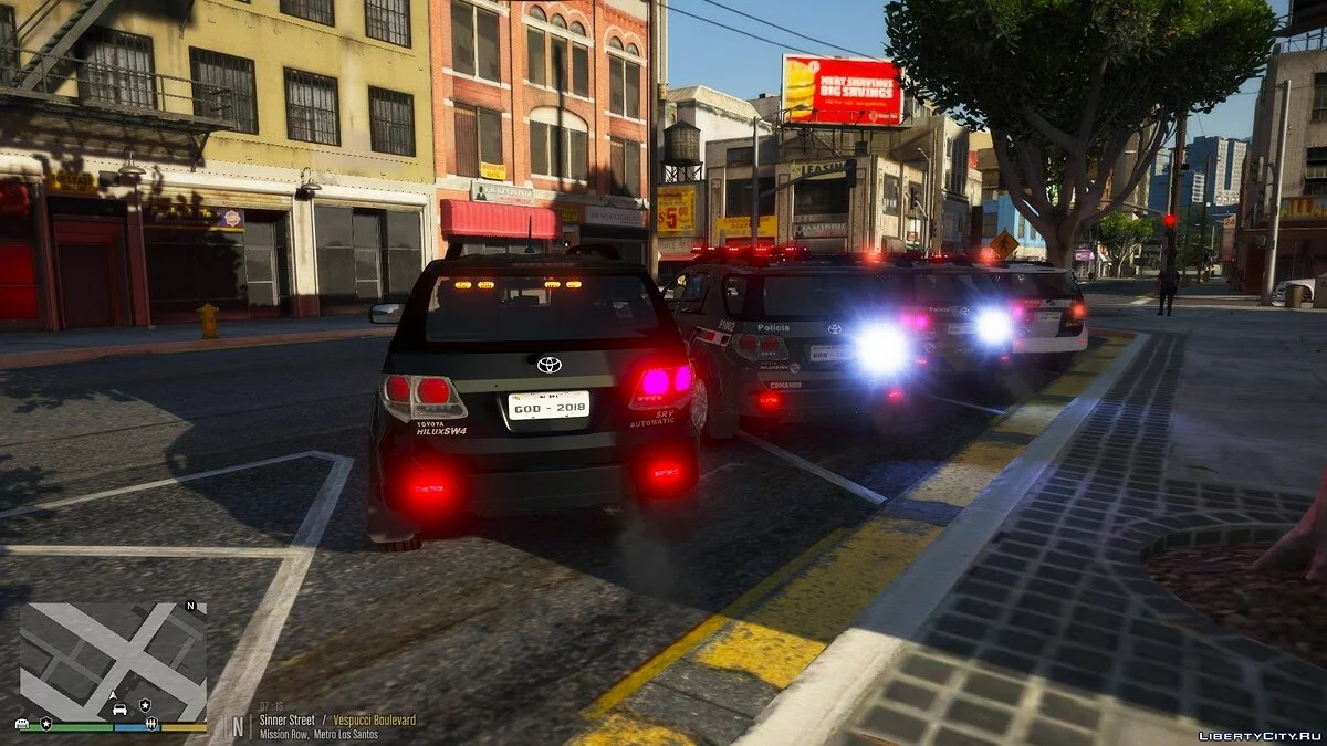 Jeep de police Toyota Hilux SW4 Désidentifiée (Non marquée) [ELS][DIALS] 1.1 / GTA 5