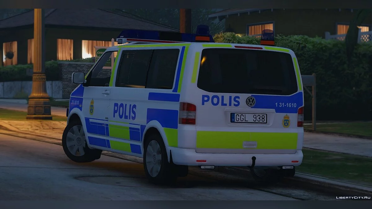 Volkswagen T5 Multivan 2009 - Policía Sueca / GTA 5