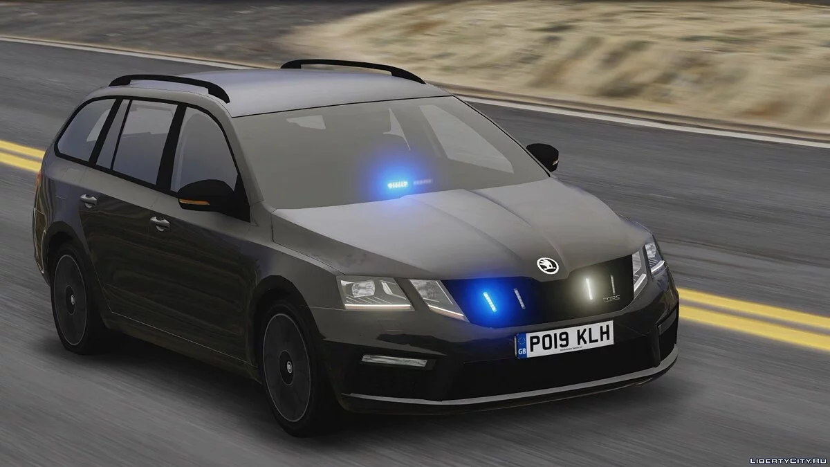 Skoda Octavia RS Combi de Policía 2019 (Paquete ELS) [Reemplazo | ELS] V1 / GTA 5