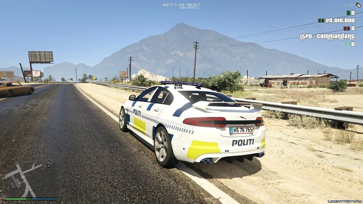 Jaguar XFR - Поліція Данії / GTA 5