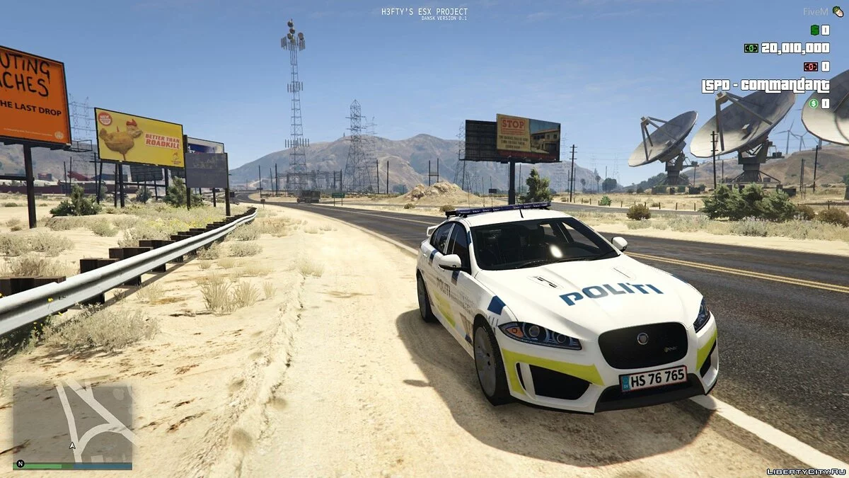 Jaguar XFR - Поліція Данії / GTA 5