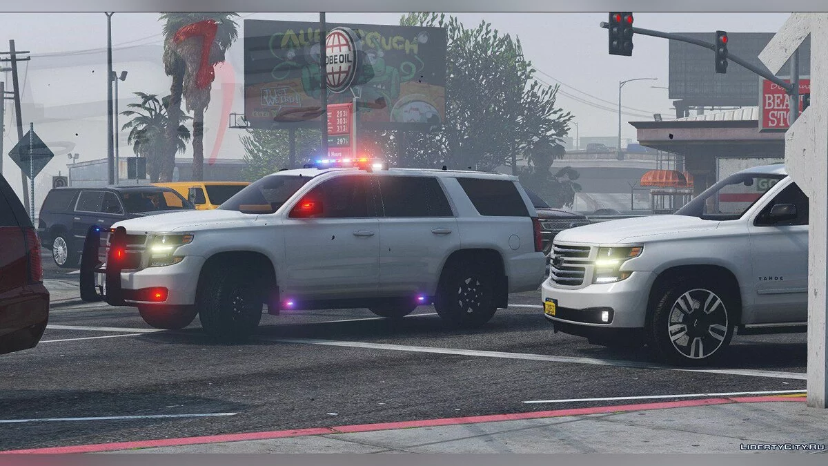 Chevrolet Tahoe Polizeifahrzeug Verfolgung 2015 v1.1.0909 / GTA 5