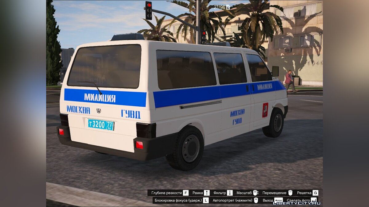 Скачать Volkswagen Transporter Police T4 - Милиция ГУВД Москвы Для.