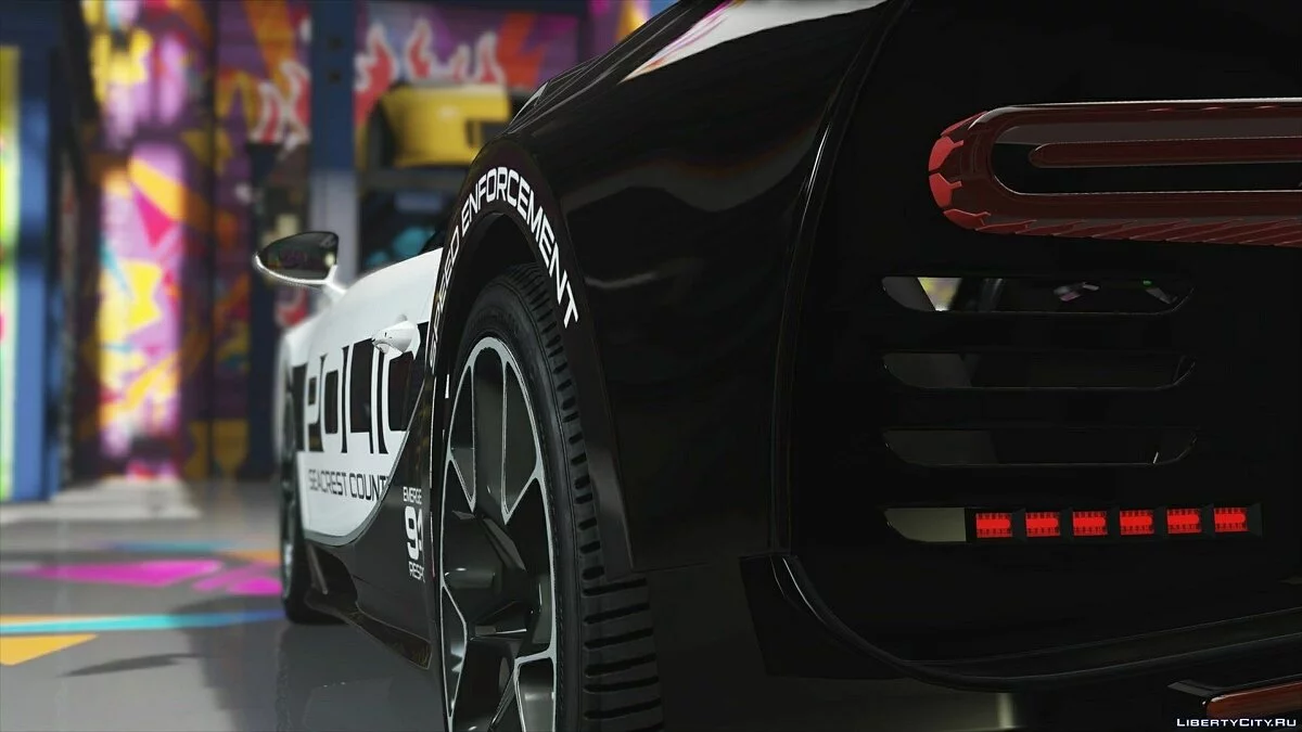 Bugatti Chiron Поліція Гарячого Переслідування / GTA 5