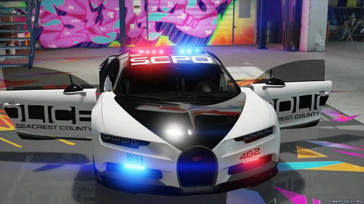 Bugatti Chiron Поліція Гарячого Переслідування / GTA 5