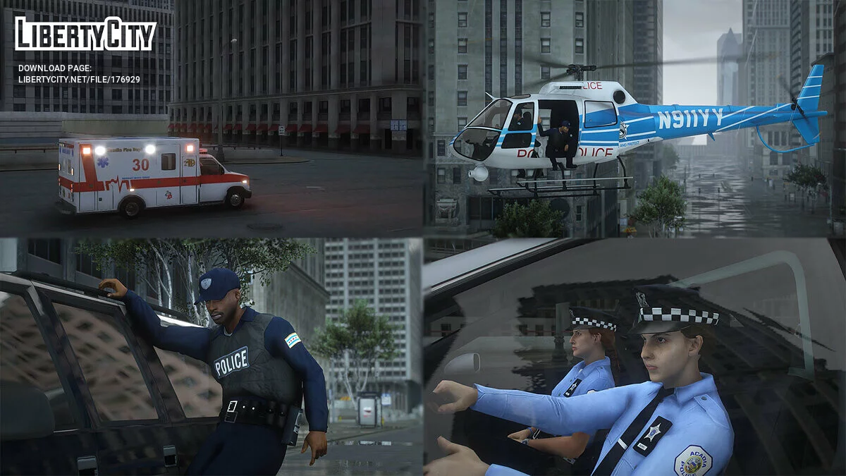 Paket Kendaraan Darurat Retro: Tambahan Kota Berangin (90-an) 1.4.1 / GTA 5