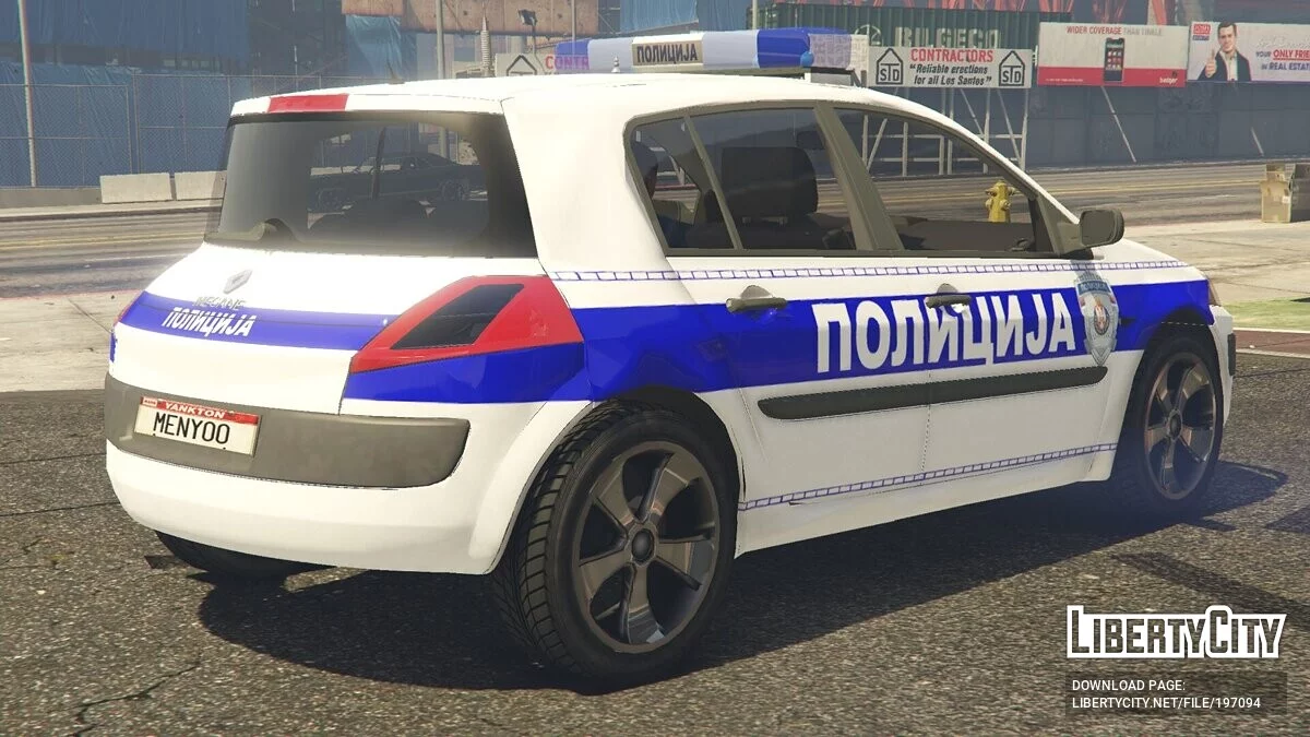 Renault Megane - Policía de Serbia / GTA 5