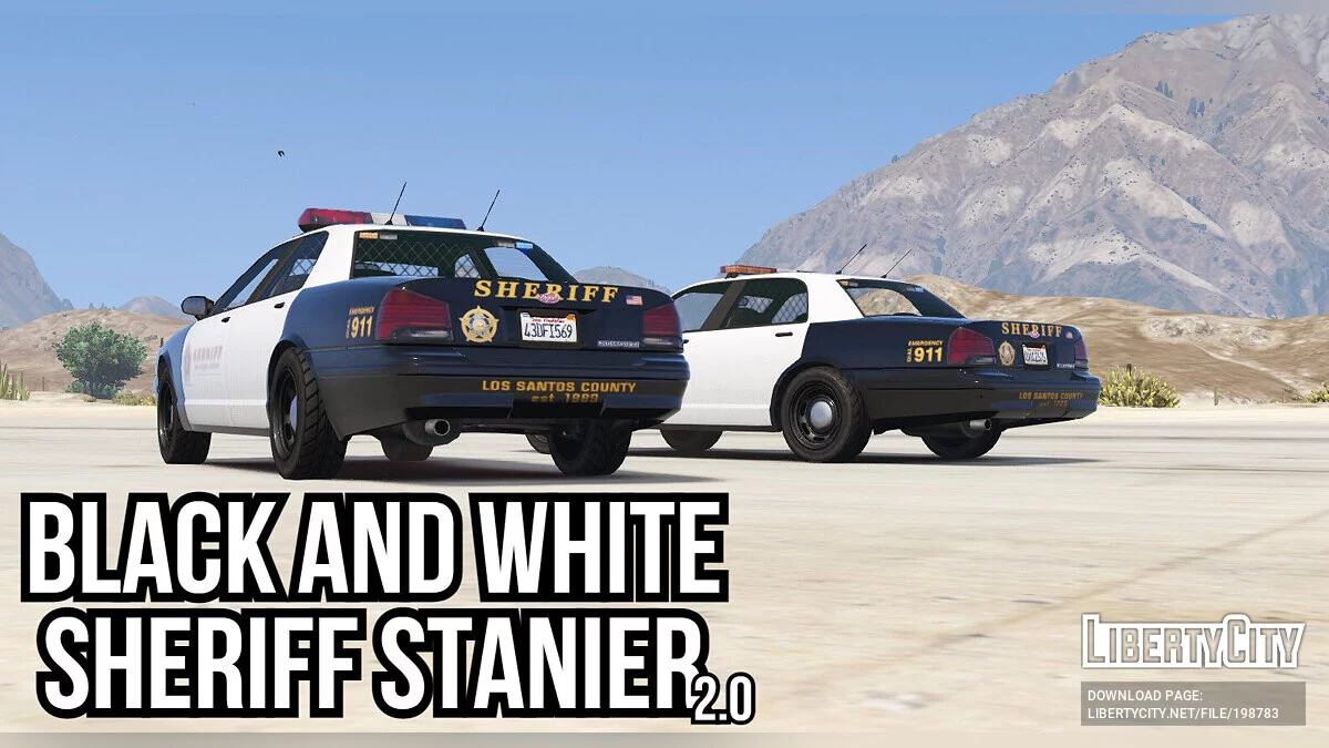 Simple Black and White Sheriff Stanier 2.1 / GTA 5