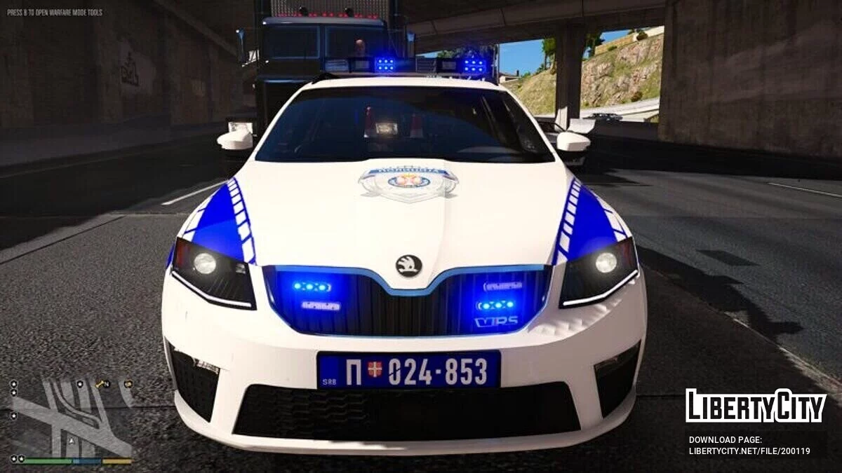 Skoda Octavia - Police de la circulation de Serbie / GTA 5