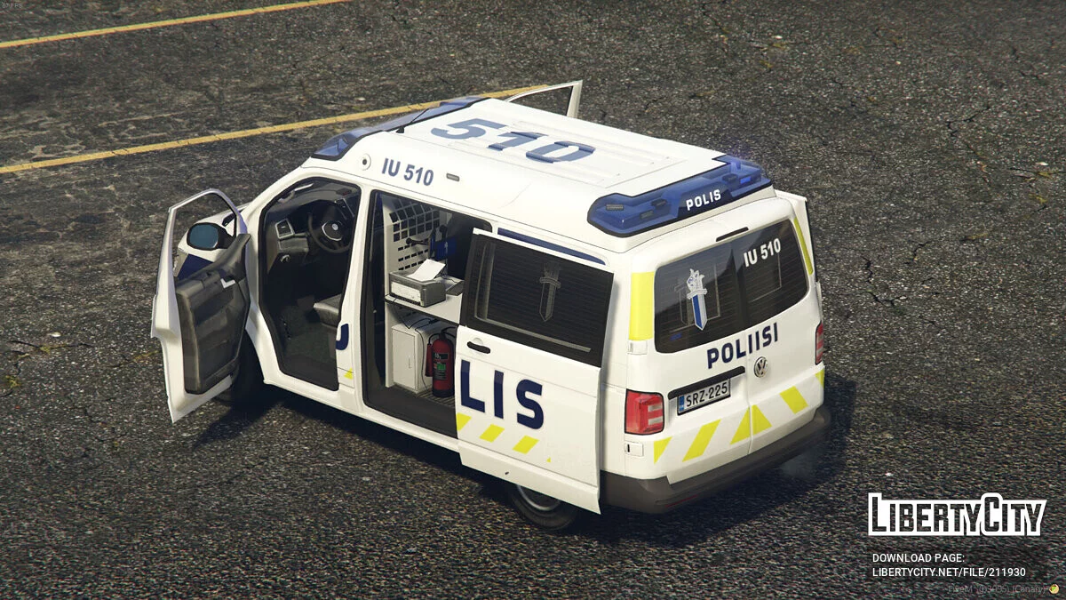 Fiński Policja Volkswagen Transporter T6 «Poliisiauto» / GTA 5
