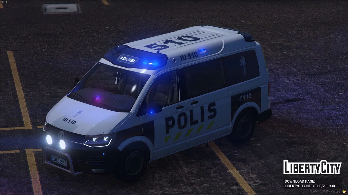 Fiński Policja Volkswagen Transporter T6 «Poliisiauto» / GTA 5