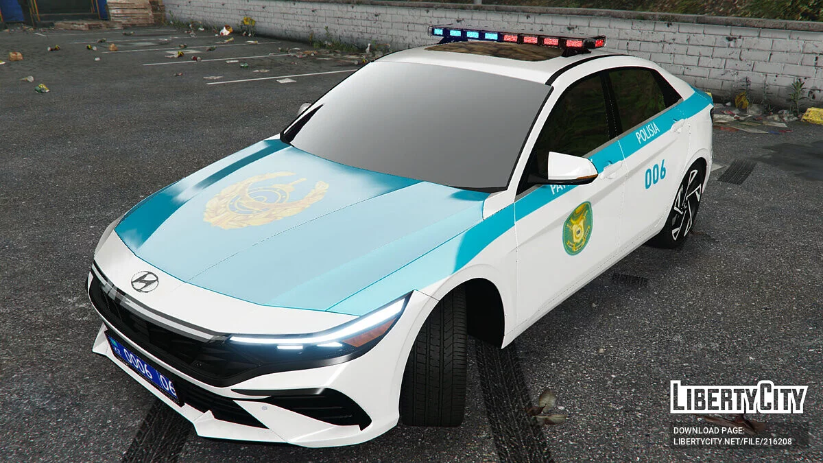 Hyundai Elantra 2024 - Polícia do Cazaquistão / GTA 5