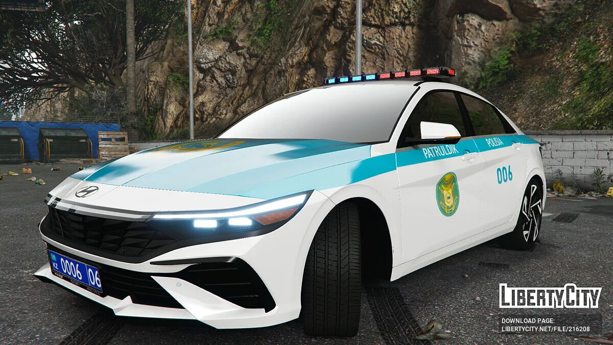 Hyundai Elantra 2024 - Polícia do Cazaquistão / GTA 5