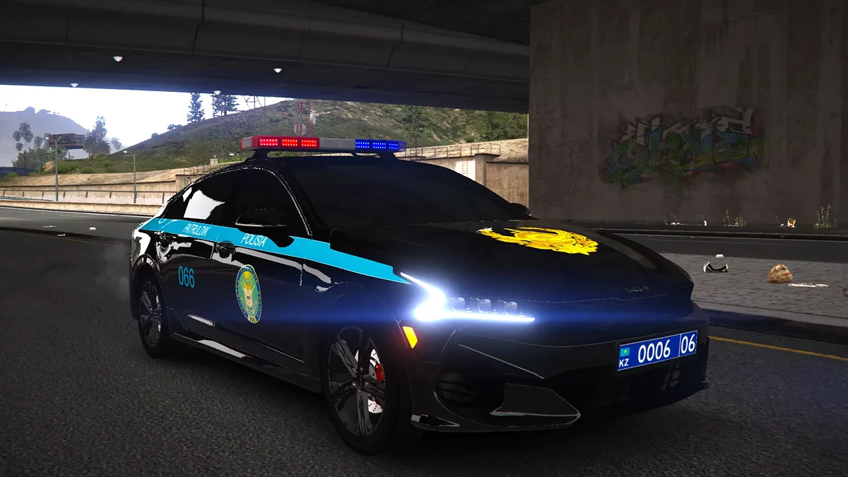 Kia K5 2022 شرطة كازاخستان [ NON ELS | إضافة ] / جي تي أي 5
