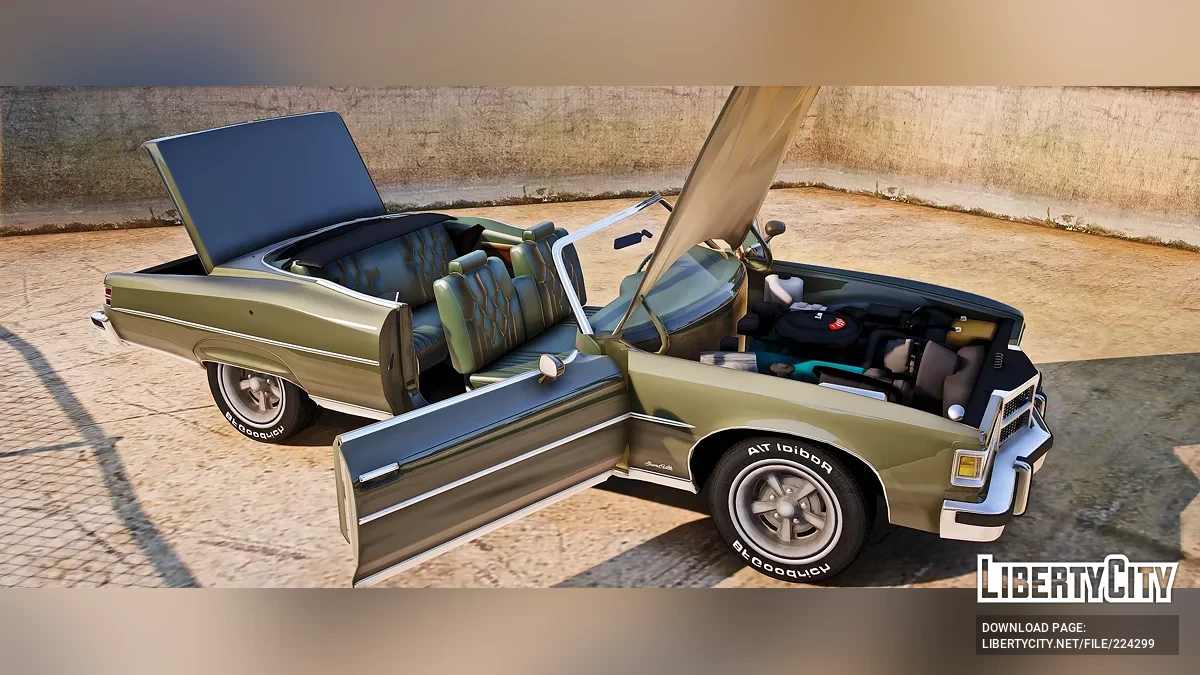 Pontiac Grand Ville Vert Stock 1975 / GTA 5
