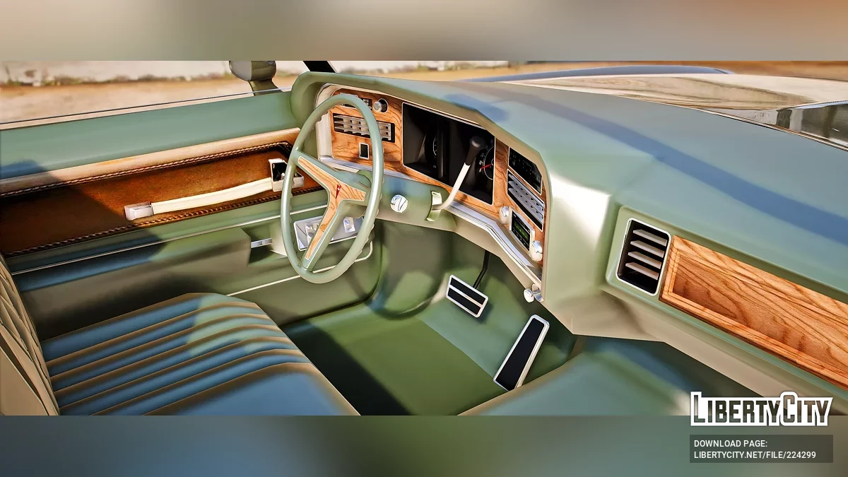 Pontiac Grand Ville Vert Stock 1975 / GTA 5