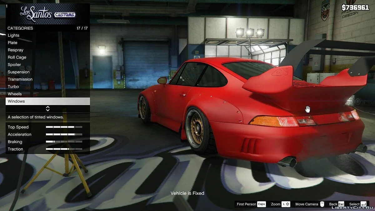 Porsche 911 GT2 (993) Rauh-Welt Begriff (RWB) v2.1 de 1995 / GTA 5