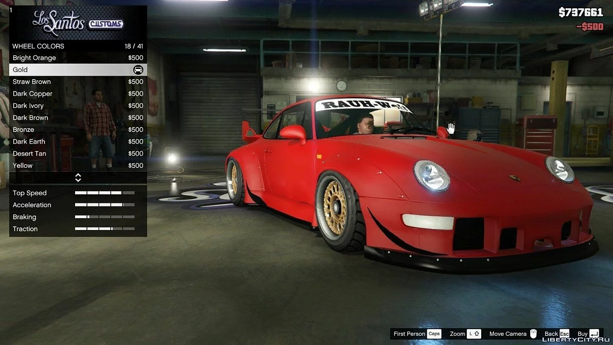 Porsche 911 GT2 (993) Rauh-Welt Begriff (RWB) v2.1 de 1995 / GTA 5