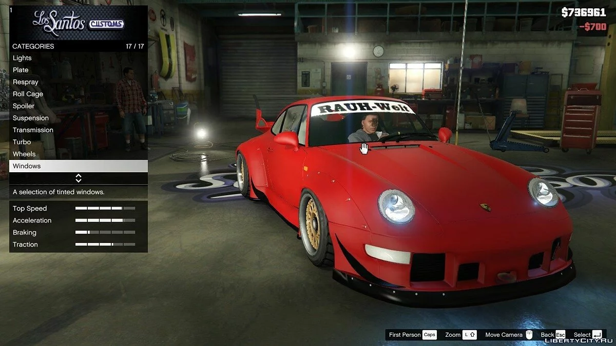 Porsche 911 GT2 (993) Rauh-Welt Begriff (RWB) v2.1 de 1995 / GTA 5