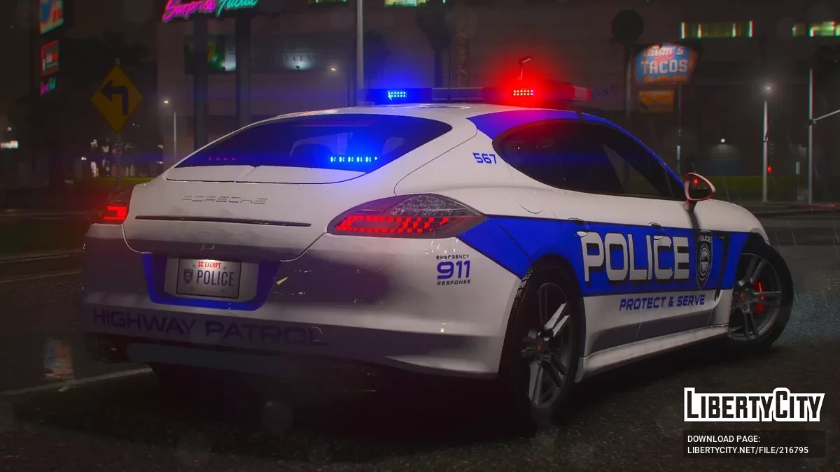 2010 Porsche Panamera Turbo SCPD v1.0 / GTA 5