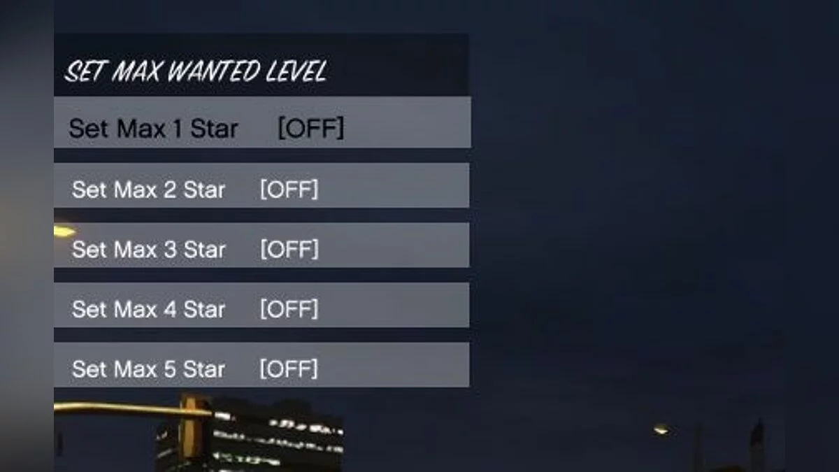 OneStarPolice (Establece el nivel máximo de búsqueda) 0.4 / GTA 5