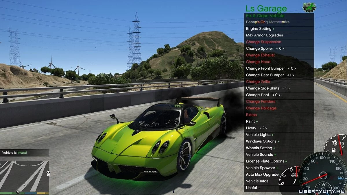 Menú de Garaje de LS / Tuning y Modificación, Generador y Más 1.2 / GTA 5