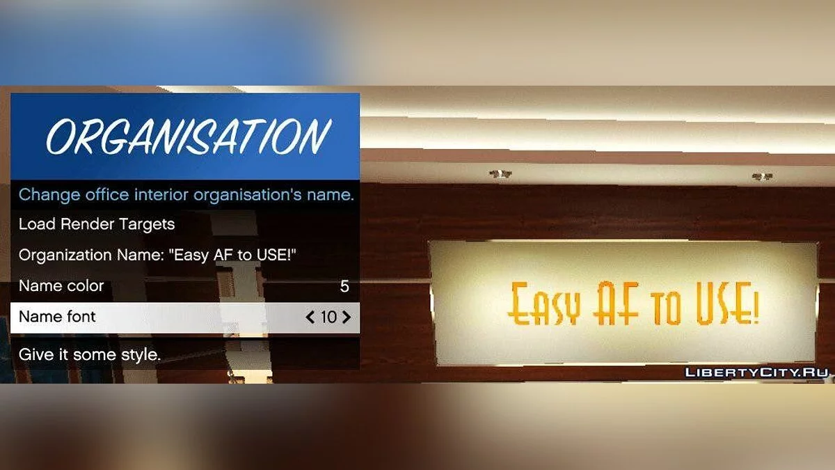 Office Name Changer [.NET] 1.0 / GTA 5