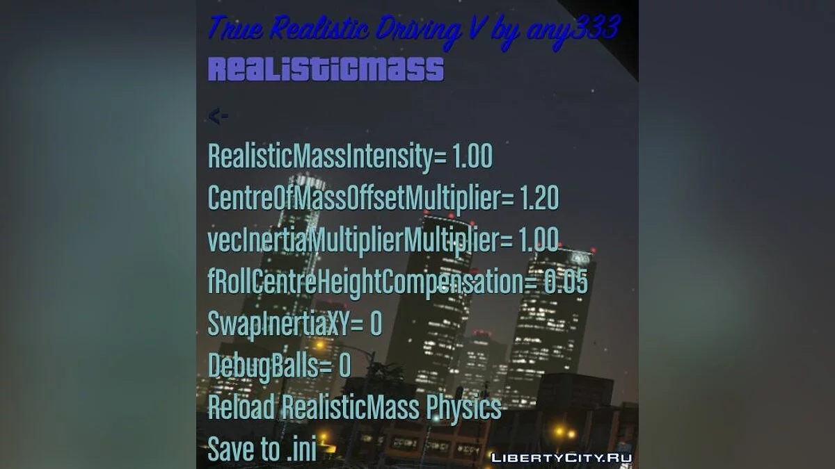 Realistic Driving Dynamics / GTA 5