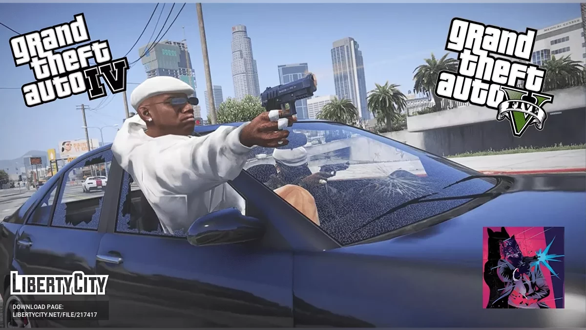 GTA IV Driveby Animation v1.0 / جي تي أي 5