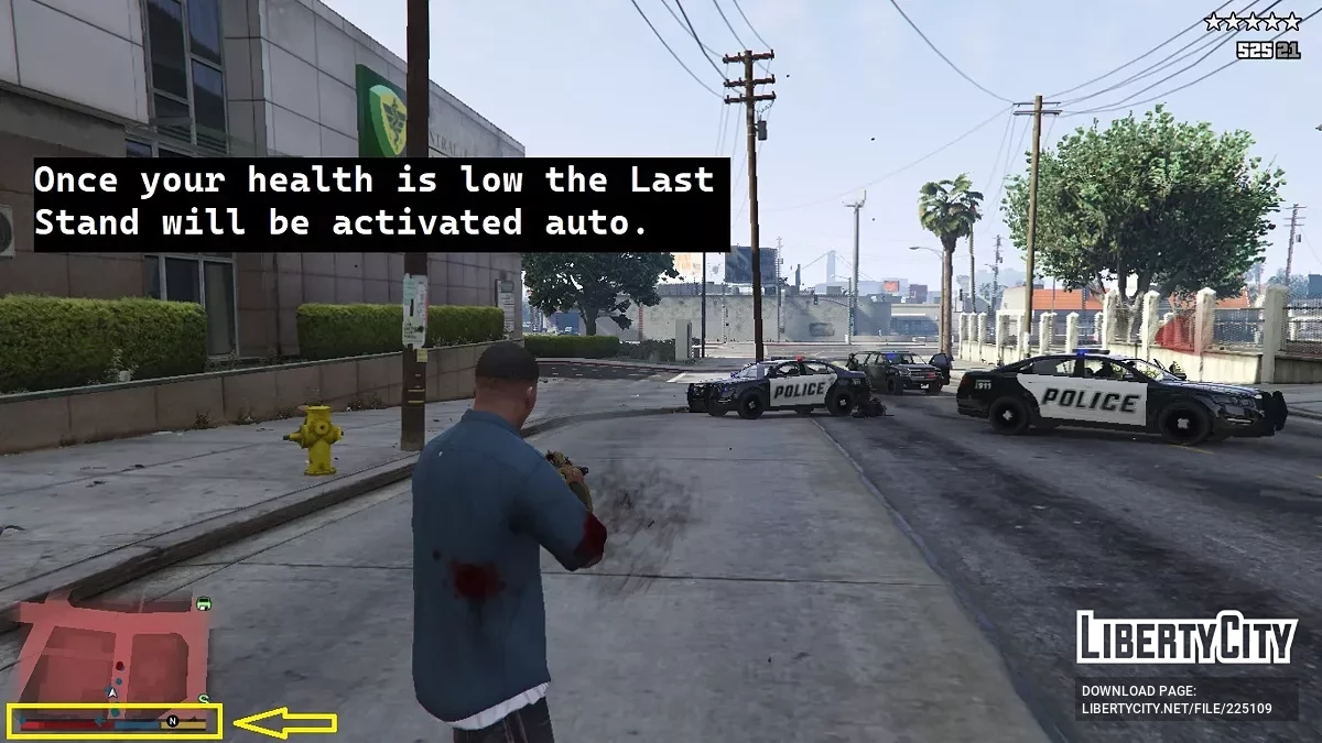 Last Stand Mode – Health & Armor Boost on Low HP / GTA 5