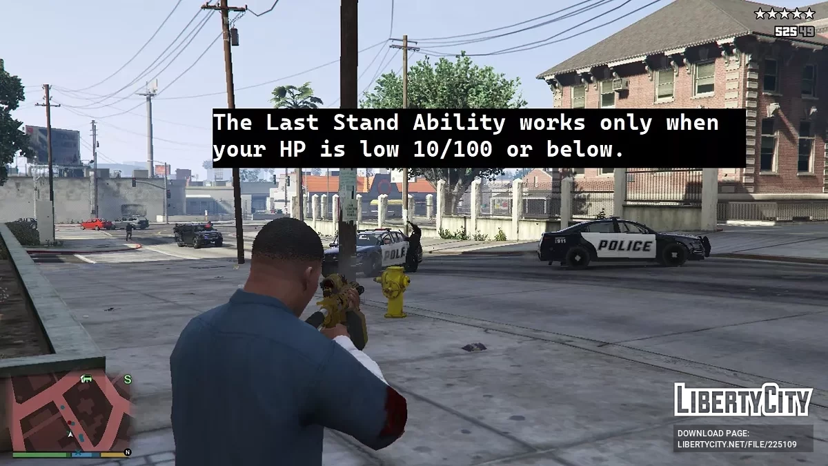 Last Stand Mode – Health & Armor Boost on Low HP / GTA 5