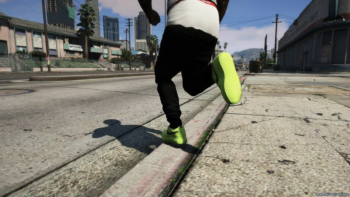 AF1 Volt (verde neón) + DuRag neón / GTA 5