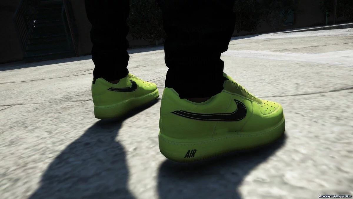 AF1 Volt (verde neón) + DuRag neón / GTA 5