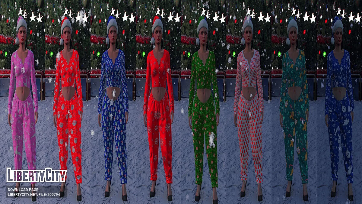 Weihnachts-Pyjama-Set für MP Männlich & Weiblich / GTA 5