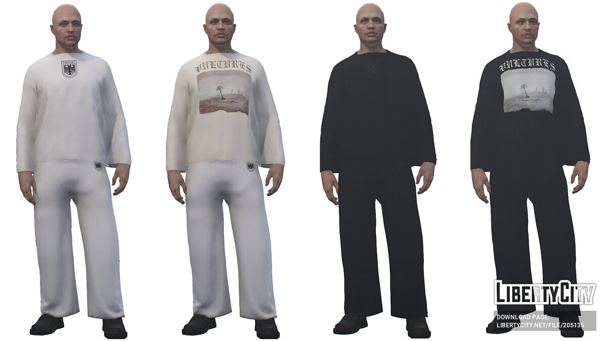 Download YZY Vultures Merch Pack [MP MALE] for GTA 5