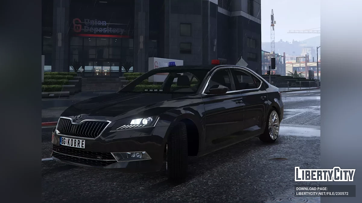 2015 Skoda Superb Unmarked / Kobre Police [Add-on | Replace | ELS | LODs] / GTA 5